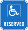 Reserved Disabled Parking Clip Art
